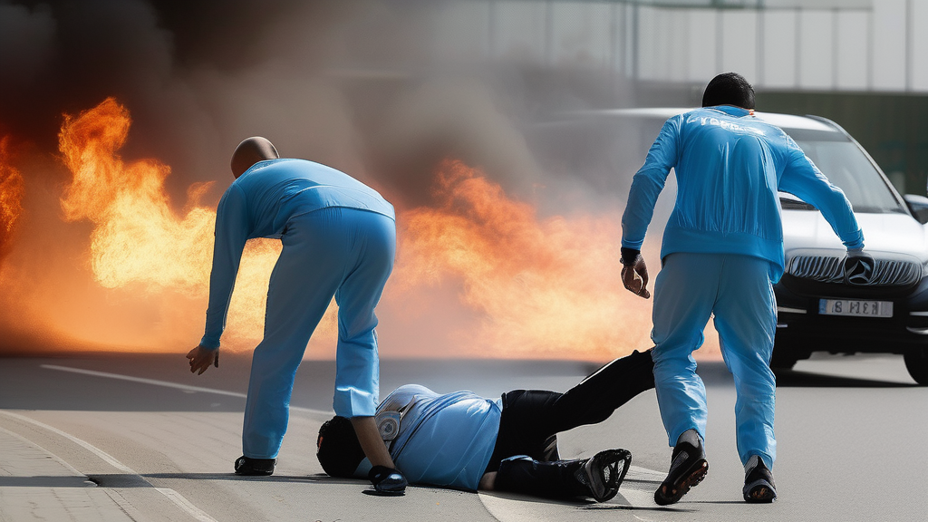 Medics rush to scene as World Cup camera operator brutally WIPED OUT by Man City star in Uzbekistan vs Colombia