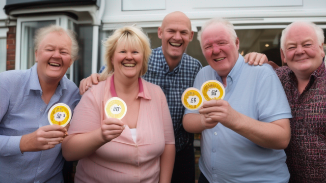 Lucky Prestatyn residents celebrating a Postcode Lottery windfall today