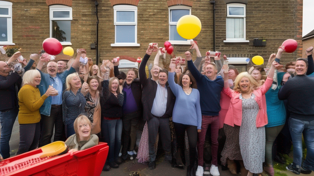 Tidy windfall as neighbours on lucky street celebrate Postcode Lottery win