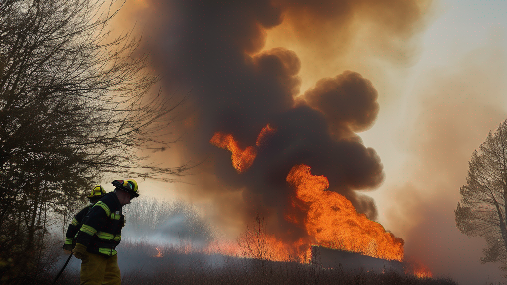 Watch: Thick smoke and flames as crews tackle Suffolk wildfire